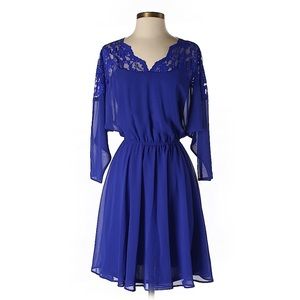 👗 ASOS Blue Lace Dress, Sz 2, EUC 🎉